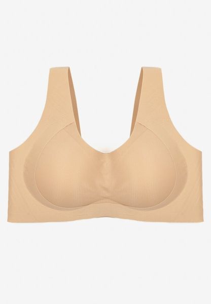 Beżowy Gładki Biustonosz Typu Braletka Harises. Brązowe biustonosze Renee, bez wzorów, z jeansu. Za 54.99 zł.