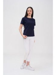 Basics & More Koszulka w kolorze granatowym rozmiar: XL. Niebieskie bluzki Basics & More, xl, bez wzorów, z bawełny, bez kołnierzyka, bez ramiączek. Za 79.21 zł.