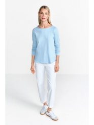 Rich & Royal Koszulka w kolorze błękitnym rozmiar: M. Niebieskie bluzki Rich & Royal, m, bez wzorów, z bawełny, bez kołnierzyka, bez ramiączek. Za 100.75 zł.