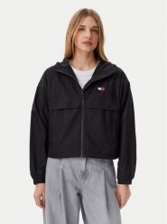 Tommy Jeans Wiatrówka Essential DW0DW20672 Czarny Relaxed Fit. Czarne kurtki sportowe Tommy Jeans, xl, bez wzorów, z jeansu, bez kaptura. Za 339.99 zł.