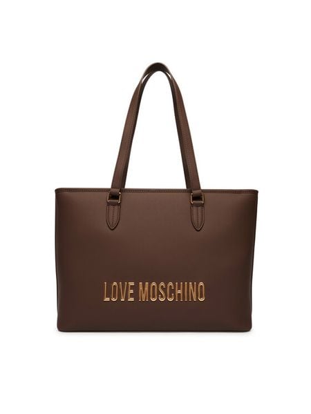LOVE MOSCHINO Torebka JC4190PP1PKD0300 Brązowy. Brązowe shopper Love Moschino, bez wzorów, ze skóry, bez dodatków. Za 905.99 zł.