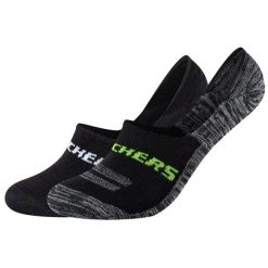 Skarpetki sportowe dla dorosłych 2PPK Mesh Ventilation Footies Socks. Czarne skarpety Skechers, bez wzorów, z bawełny. Za 29.99 zł.
