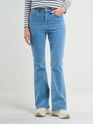 BIG STAR Dżinsy - Bootcut fit - w kolorze niebieskim rozmiar: W27/L32. Niebieskie jeansy Big Star, l, z aplikacjami, z podwyższonym stanem. Za 127.65 zł.