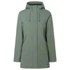 Parka dla kobiet VAUDE Coreway. Zielone parki Vaude, z materiału, biznesowe, z kapturem. Za 1,099.00 zł.