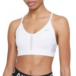 Stanik Sportowy Nike Bra W Nk Indy V-neck. Białe bielizna sportowa Nike, l, bez wzorów. Za 126.00 zł.