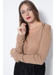 Perfect Cashmere Kaszmirowy sweter "Shannon" w kolorze beżowym rozmiar: S. Brązowe swetry Perfect Cashmere, s, bez wzorów, z kaszmiru, bez ramiączek. Za 359.45 zł.