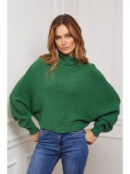 Joséfine Golf "Balencia" w kolorze zielonym rozmiar: M. Zielone golfy Joséfine, m, bez wzorów, z kaszmiru, bez ramiączek. Za 143.99 zł.