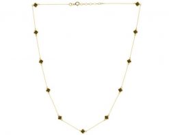 Złoty naszyjnik z opalami syntetycznymi - koniczyny. Żółte naszyjniki Apart, z opalem, złote. Za 1,999.00 zł.