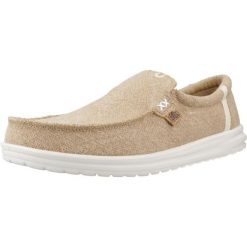 Buty HEY DUDE MIKKA JUTE Beżowy. Brązowe trekkingi Hey Dude, z tkaniny, trekkingowe. Za 222.99 zł.