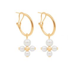 Kolczyki koła 2 cm z zawieszkami Luck. Żółte kolczyki Lilou, pozłacane. Za 537.00 zł.