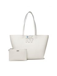 DKNY Torebka R51AAJ38 Écru. Shopper DKNY, bez wzorów, ze skóry, bez dodatków. Za 389.99 zł.