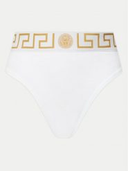 Versace Figi klasyczne z wysokim stanem AUD01050 1A10011 Biały. Białe figi VERSACE, bez wzorów, z bawełny. Za 199.99 zł.