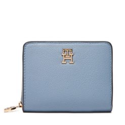 Mały Portfel Damski Tommy Hilfiger. Niebieskie portfele TOMMY HILFIGER, bez wzorów. Za 279.99 zł.