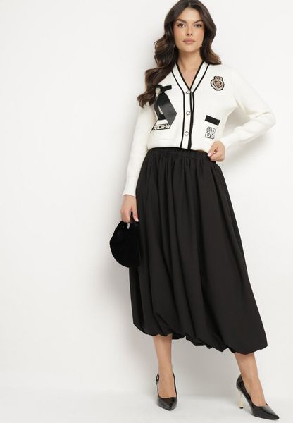 Czarna Spódnica z Wiskozą w Stylu Bombki Dennielle. Czarne spódnice Born2be, na co dzień, m, bez wzorów, z satyny, eleganckie, maxi, bombki. Za 69.99 zł.