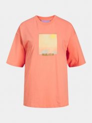 JJXX T-Shirt Paige 12252311 Różowy Regular Fit. Czerwone t-shirty JJXX, s, bez wzorów, z bawełny, bez kołnierzyka, bez ramiączek. Za 59.99 zł.