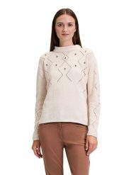Betty Barclay Sweter w kolorze kremowym rozmiar: 38. Brązowe swetry Betty Barclay, z aplikacjami, bez ramiączek. Za 145.95 zł.