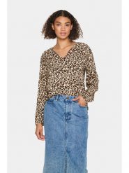 SAINT TROPEZ Bluzka "Saint Tropez" w kolorze jasnobrązowym rozmiar: XL. Brązowe bluzki Saint Tropez, s, bez wzorów, z wiskozy, klasyczne, bez kołnierzyka, bez ramiączek. Za 86.99 zł.