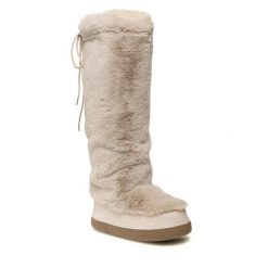 Kozaki Jenny Fairy. Brązowe kozaki Jenny Fairy, bez obcasa, na płaskiej podeszwie, bez zapięcia. Za 149.97 zł.