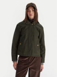 Hunter Kurtka przejściowa Leith HARW0065251 Zielony Oversize. Zielone kurtki Hunter, l, bez wzorów, z bawełny, bez kaptura. Za 999.99 zł.