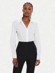 Boss Koszula Bashinah 50499433 Biały Slim Fit. Białe koszule Boss, bez wzorów, z bawełny, biznesowe, bez kołnierzyka, bez ramiączek. Za 449.99 zł.