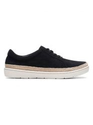 Clarks Skórzane sneakersy w kolorze czarnym rozmiar: 37,5. Czarne trampki Clarks, bez wzorów, bez zapięcia. Za 78.28 zł.