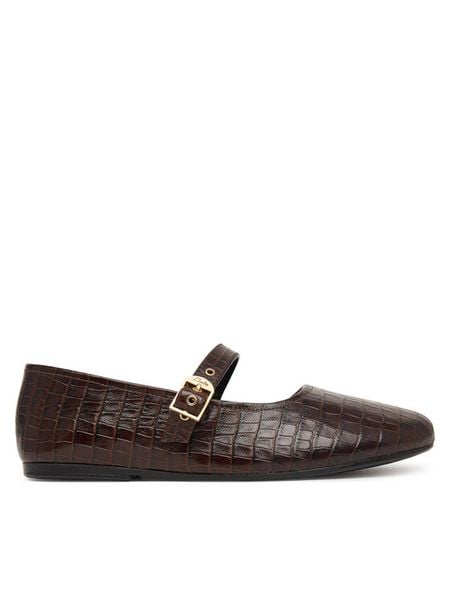 Clarks Baleriny Livia Jane 26327192 Brązowy. Brązowe baleriny Clarks, bez wzorów, ze skóry, bez obcasa. Za 349.99 zł.