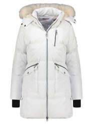 Geographical Norway Płaszcz pikowany "Balaland" w kolorze białym rozmiar: L. Białe płaszcze Geographical Norway, l, bez wzorów, bez kaptura. Za 417.28 zł.