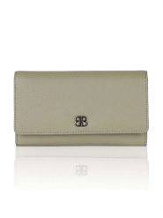 Bellicci Skórzany portfel "Calista" w kolorze zielonym - 18 x 10 x 3 cm rozmiar: onesize. Zielone portfele Bellicci, bez wzorów, z materiału. Za 86.99 zł.