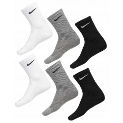 Skarpety Nike Everyday Cushioned 6 par. Brązowe skarpety Nike, bez wzorów. Za 106.00 zł.