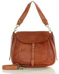 Saddle bag MARCO MAZZINI brąz kamelowy vs120b. Torebki klasyczne bez wzorów, ze skóry, bez dodatków. Za 521.55 zł.