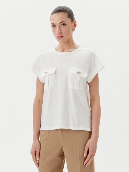 Rinascimento Bluzka CFC0122690003 Écru Regular Fit. Bluzki Rinascimento, l, bez wzorów, z bawełny, bez kołnierzyka, bez ramiączek. Za 129.99 zł.