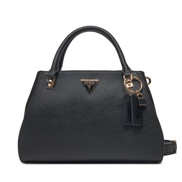 Torebka Guess. Czarne listonoszki Guess, z aplikacjami, bez dodatków. Za 189.99 zł.