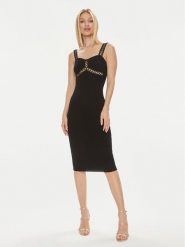 Marciano Guess Sukienka dzianinowa 4GGK25 5634Z Czarny Bodycon Fit. Czarne sukienki Marciano Guess, z aplikacjami, z dzianiny, bez kołnierzyka, bez ramiączek, bodycon. Za 439.99 zł.