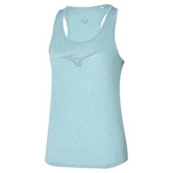 Damski tank top Mizuno. Niebieskie topy Mizuno, bez wzorów, bez kołnierzyka, bez ramiączek. Za 78.99 zł.