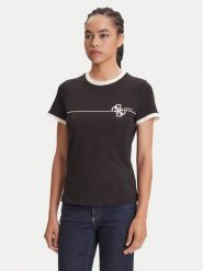 Guess T-Shirt V5YI01 J1314 Czarny Regular Fit. Czarne t-shirty Guess, xl, z aplikacjami, z bawełny, bez kołnierzyka, bez ramiączek. Za 155.00 zł.