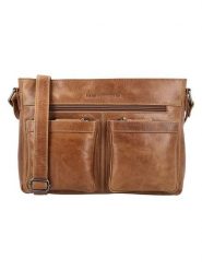 HIDE & STITCHES Skórzana torebka w kolorze jasnobrązowym - 29 x 21 x 8 cm rozmiar: onesize. Brązowe torby na ramię HIDE & STITCHES, bez wzorów, z materiału, na ramię, bez dodatków. Za 252.99 zł.