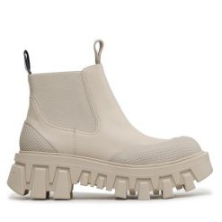 Sztyblety Tommy Jeans. Botki Tommy Jeans, bez wzorów, z jeansu, bez obcasa, na płaskiej podeszwie, bez zapięcia. Za 569.99 zł.