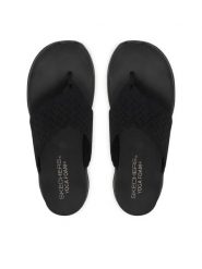 Skechers Japonki Ultra Flex 3.0 119971/BBK Czarny. Czarne klapki Skechers, bez wzorów, z materiału, bez obcasa. Za 229.99 zł.