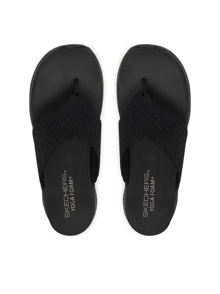 Skechers Japonki Ultra Flex 3.0 119971/BBK Czarny. Czarne klapki Skechers, bez wzorów, z materiału, bez obcasa. Za 160.99 zł.