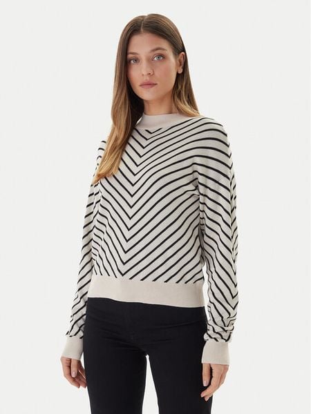Vero Moda Sweter Capricorn 10331893 Beżowy Regular Fit. Brązowe swetry Vero Moda, xs, bez wzorów, z bawełny, bez ramiączek. Za 159.99 zł.