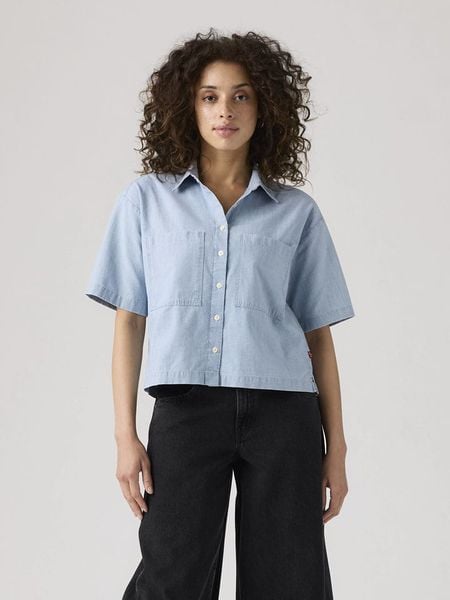 Levi's Koszula w kolorze błękitnym rozmiar: S. Niebieskie koszule Levi's®, s, bez wzorów, z bawełny, bez kołnierzyka, bez ramiączek. Za 174.95 zł.