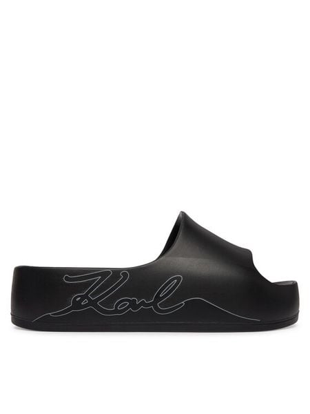 KARL LAGERFELD Klapki Kobo II KL86048F Czarny. Czarne klapki KARL LAGERFELD, bez wzorów, z syntetyku, bez obcasa. Za 246.99 zł.