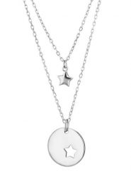 Eclat d'Argent Srebrny naszyjnik z zawieszką - dł. 39 cm rozmiar: onesize. Szare naszyjniki Eclat d'Argent, srebrne. Za 130.99 zł.