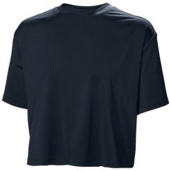 Koszulka damska Helly Hansen Ocean Cropped. Niebieskie koszulki sportowe Helly Hansen, bez wzorów, z materiału, bez ramiączek. Za 206.50 zł.