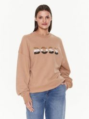 Boss Bluza Ecomy 50485251 Brązowy Oversize. Brązowe bluzy Boss, xl, bez wzorów, z bawełny, bez kaptura. Za 529.99 zł.