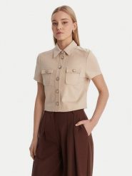 Guess Koszula W6RH83 KCMU2 Beżowy Regular Fit. Brązowe koszule Guess, l, z aplikacjami, z syntetyku, bez kołnierzyka, bez ramiączek. Za 439.99 zł.