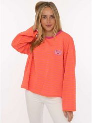 Zwillingsherz Koszulka "Perfectly Imperfect" w kolorze pomarańczowym rozmiar: onesize. Pomarańczowe bluzki Zwillingsherz, bez wzorów, bez kołnierzyka, bez ramiączek. Za 134.95 zł.