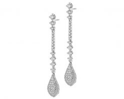 Kolczyki z białego złota z brylantami - 1,15 ct - próba 750. Białe kolczyki Apart, z brylantem, złote. Za 14,590.00 zł.