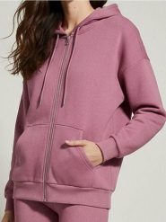 Rozpinana bluza z kapturem basic - fioletowy. Fioletowe bluzy Sinsay, l, bez wzorów, z kapturem. Za 49.99 zł.