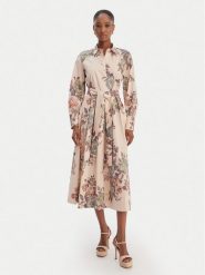 Marella Sukienka koszulowa Formica 2613221161 Beżowy Regular Fit. Brązowe sukienki Marella, bez wzorów, z bawełny, bez kołnierzyka, bez ramiączek, koszulowe. Za 1,569.00 zł.